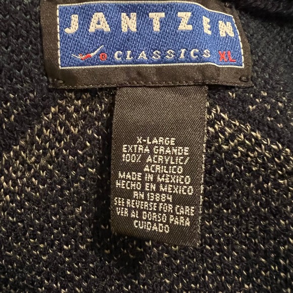 Jantzen Classics Mens Argyle V Neck Button Front Sweater Vest XL Acrylic - Picture 2 of 6